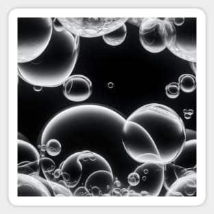 Beauty of Bubbles on a Dark Background Sticker